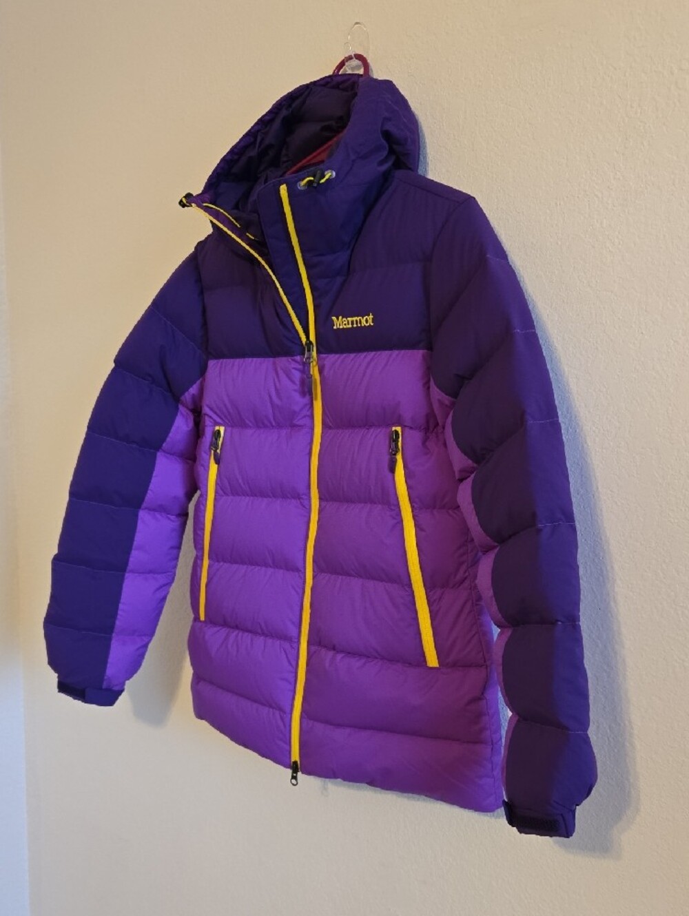 Marmot Purple Hooded Puffer Jacket - Small - Picture 3 of 16